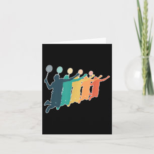 Badminton Retro Racket Card