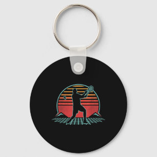 Badminton Retro Vintage 70s 80s Style Player Gift  Key Ring