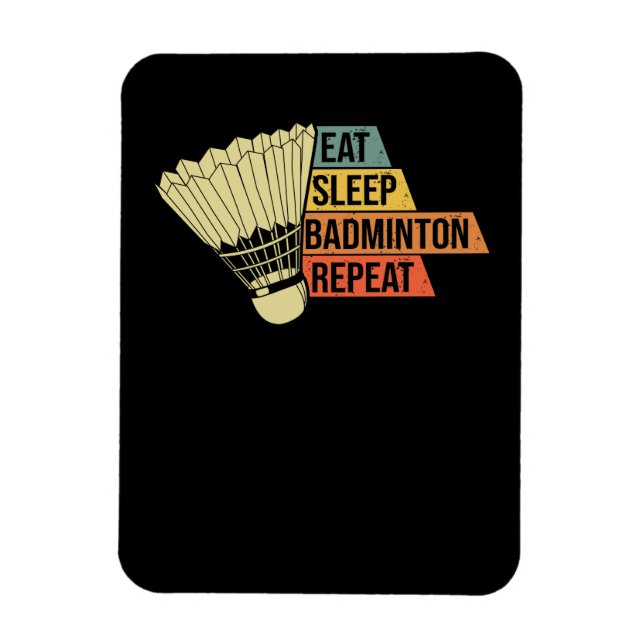 Badminton Retro Vintage Magnet (Vertical)