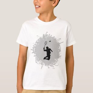 Badminton Scribble Style T-Shirt