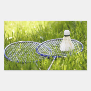 Badminton Set to Go Rectangular Sticker