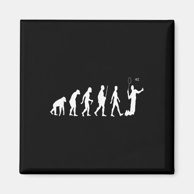 Badminton Shirt Badminton Evolution Of Badminton T Magnet (Front)