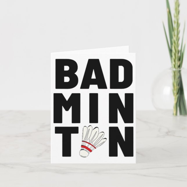 Badminton Shuttle 1  Card (Front)