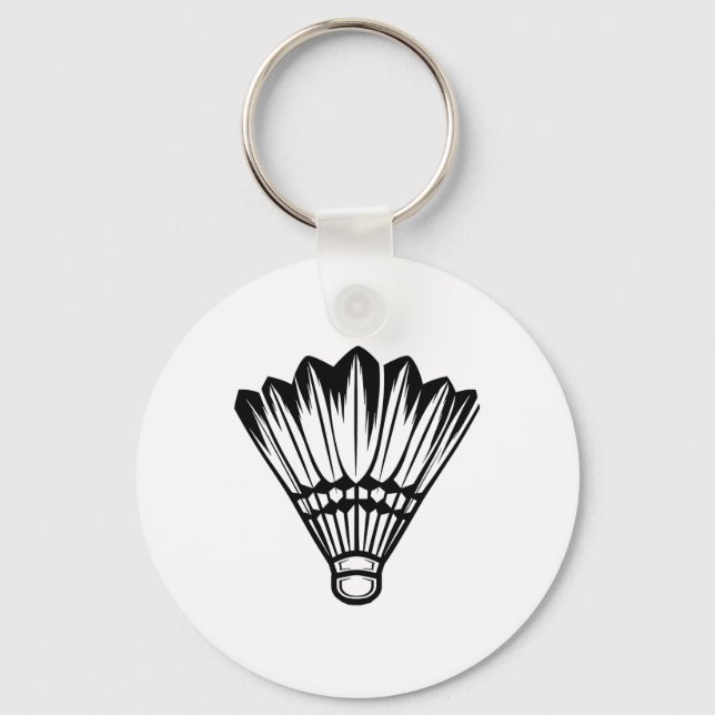 Badminton Shuttle 4  Key Ring (Front)