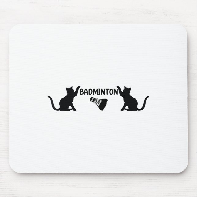 Badminton Shuttle And Cats - Cool Badminton Shuttl Mouse Pad (Front)
