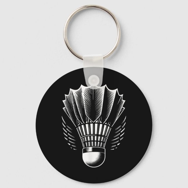 Badminton Shuttle Badminton Lover  Key Ring (Front)