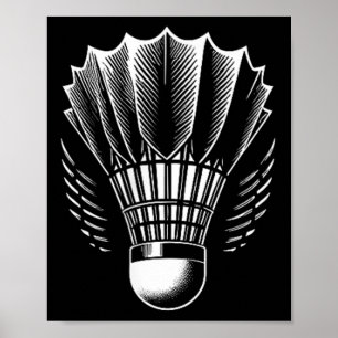 Badminton Shuttle Badminton Lover Minimalist  Poster