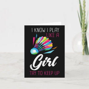 Badminton Shuttle Badminton Player Ball Sport Smas Card