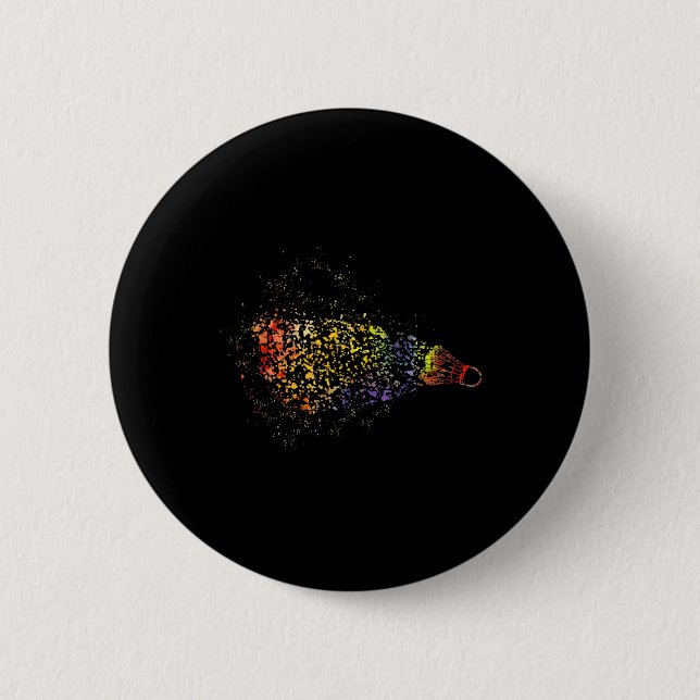 Badminton Shuttle Badminton Player Gift  6 Cm Round Badge (Front)