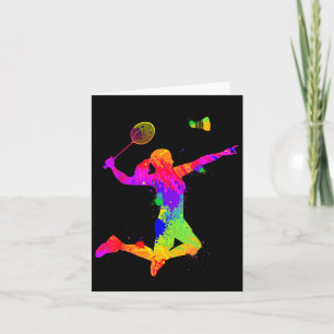 Badminton Shuttle, Badminton Player, Girls, Women, Card