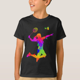 Badminton Shuttle, Badminton Player, Girls, Women, T-Shirt