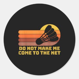 Badminton Shuttle Classic Round Sticker