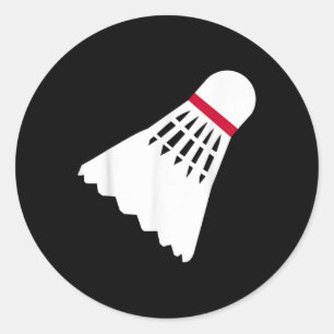 Badminton Shuttle  Classic Round Sticker