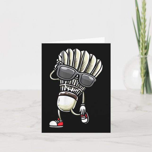 Badminton Shuttle Dancing  Card (Front)