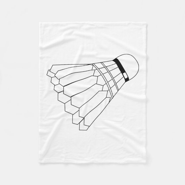 Badminton Shuttle Fleece Blanket (Front)