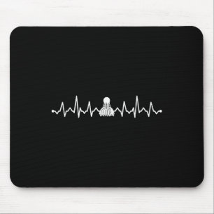Badminton Shuttle Heartbeat Cool Design For Women  Mouse Pad