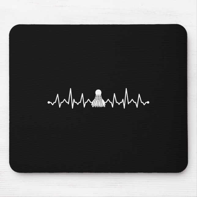 Badminton Shuttle Heartbeat Cool Design For Women  Mouse Pad (Front)