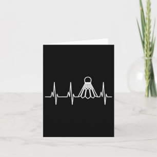 Badminton Shuttle Heartbeats Card