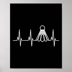 Badminton Shuttle Heartbeats  Poster
