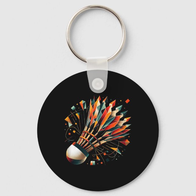 Badminton Shuttle  Key Ring (Front)