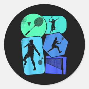 Badminton Shuttle Kids Boys Youth Men  Classic Round Sticker