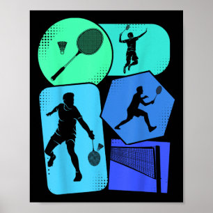 Badminton Shuttle Kids Boys Youth Men Poster