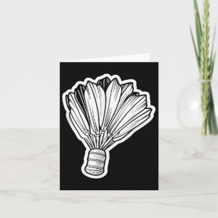 Badminton Shuttle Line Art  Card