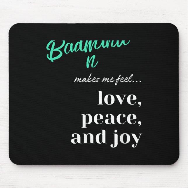 Badminton Shuttle Love Peace Joy Racket Sport  Mouse Pad (Front)