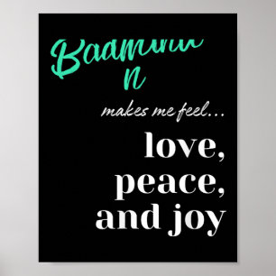 Badminton Shuttle Love Peace Joy Racket Sport  Poster
