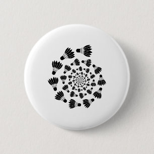 Badminton Shuttle Love Team Player Coach  6 Cm Round Badge