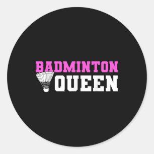 Badminton Shuttle Lover Badminton Player Classic Round Sticker