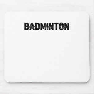 Badminton Shuttle Player - Team Racquet Ekg Heartb Mouse Pad