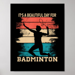Badminton Shuttle Racket Badminton Player Poster