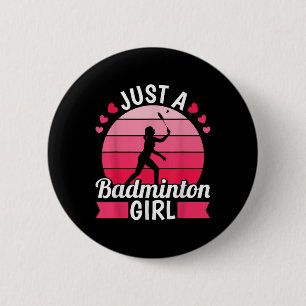 Badminton Shuttle Racket - Racquet Just A Badminto 6 Cm Round Badge