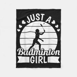 Badminton Shuttle Racket Racquet - Just A Badminto Fleece Blanket