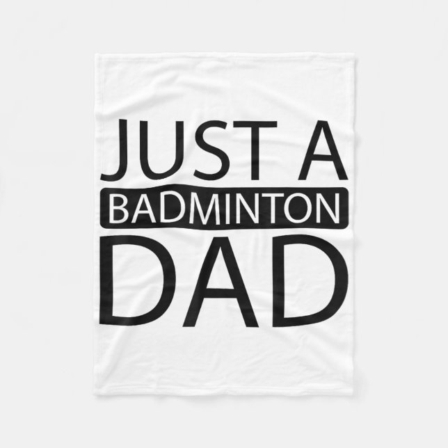Badminton Shuttle Racket Racquet - Just A Badminto Fleece Blanket (Front)