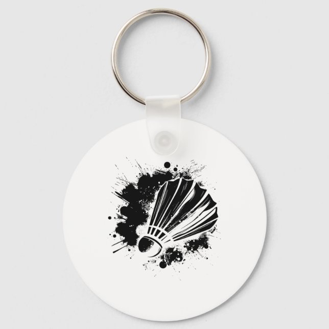 Badminton Shuttle Racket Sports  Key Ring (Front)