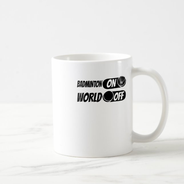 Badminton Shuttle Racket - Team Badminton On World Coffee Mug (Right)