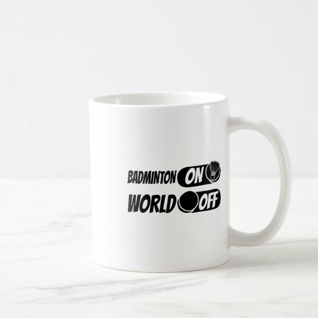 Badminton Shuttle Racket - Team Badminton On World Coffee Mug (Right)
