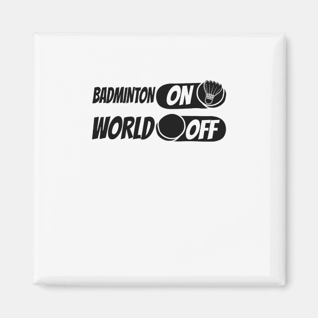 Badminton Shuttle Racket - Team Badminton On World Magnet (Front)