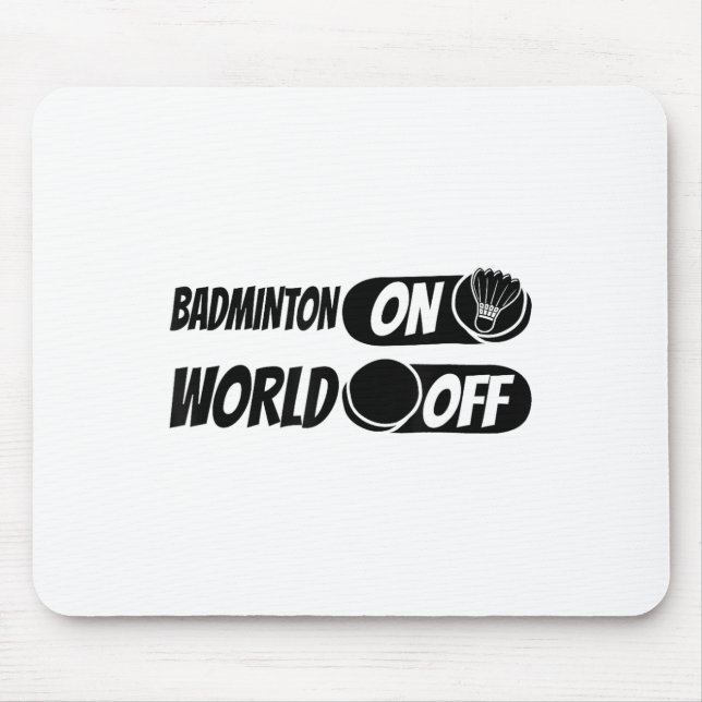 Badminton Shuttle Racket - Team Badminton On World Mouse Pad (Front)