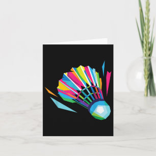 Badminton Shuttle Racquet Sport Badminton Pop Art  Card