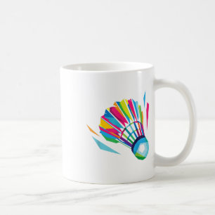 Badminton Shuttle Racquet Sport Badminton Pop Art Coffee Mug