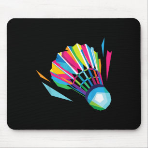 Badminton Shuttle Racquet Sport Badminton Pop Art  Mouse Pad