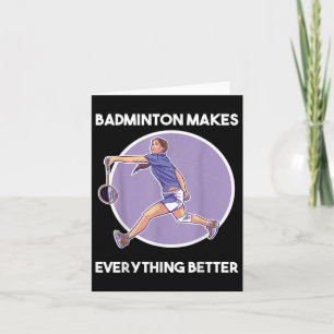 Badminton Shuttle Saying  Card