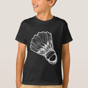 Badminton Shuttle Sketch Badmintonist T-Shirt