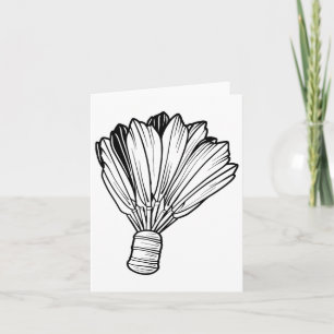 Badminton Shuttle Sketch Indoor Sports  Card