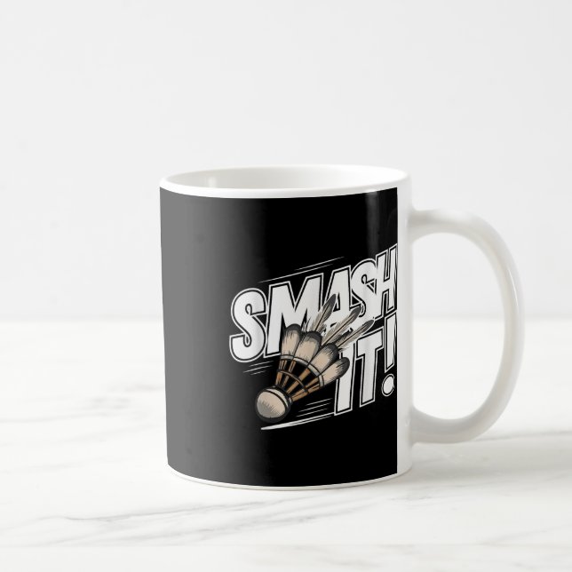 Badminton Shuttle Smash  Coffee Mug (Right)