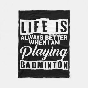 Badminton Shuttle Sport Badminton Player Coach Rac Fleece Blanket