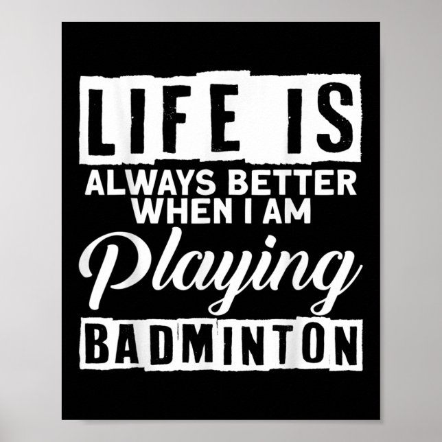 Badminton Shuttle Sport Badminton Player Coach Rac Poster (Front)
